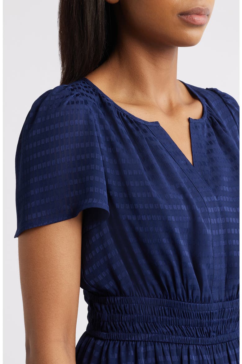 Patio Tonal Stripe Midi Dress, Alternate, color, DISTANT MOUNTAIN