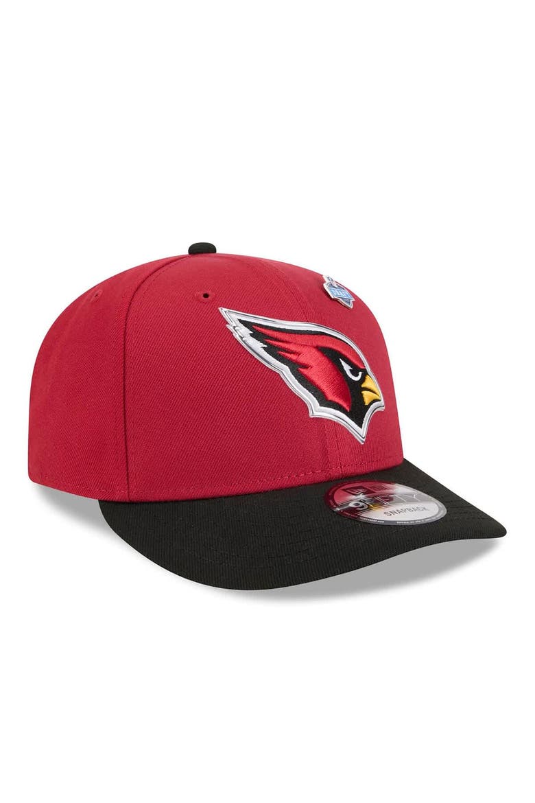 Men's New Era  Cardinal/Black Arizona Cardinals 2026 NFL Draft On Stage Pre-Curved 9FIFTY Snapback Hat, Alternate, color, Cardinal