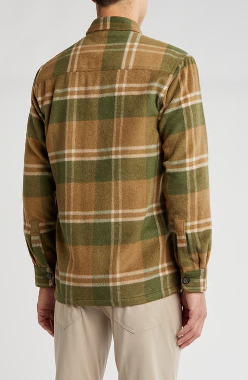 Vintage 1946 Heather Wool-blend Shirt Jacket In Brown