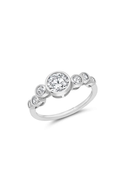 Crislu Stardust Cubic Zirconia Ring In Silver