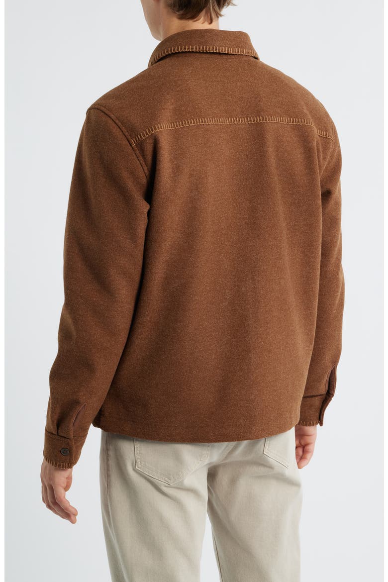 Caelum Felted Jersey Shirt Jacket, Alternate, color, DECO HEATHER