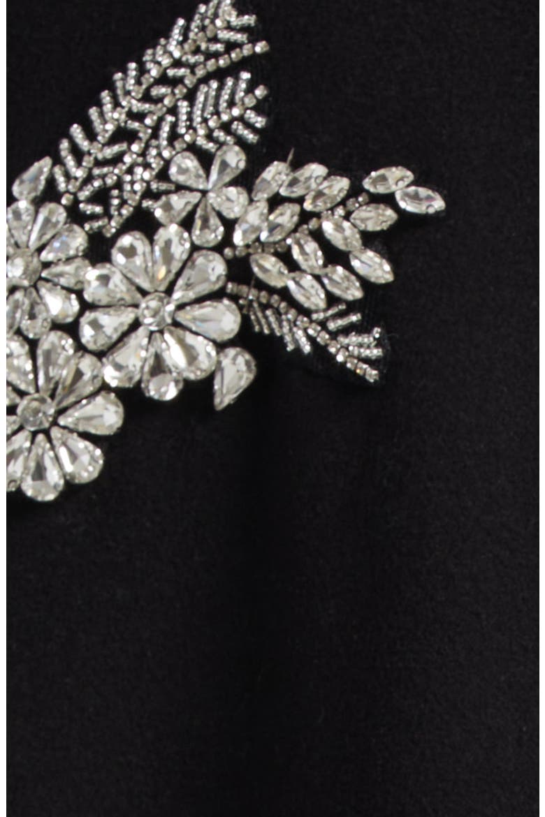 Crystal Ivy Gravis Embellished Coat, Alternate, color, BLACK/CLEAR