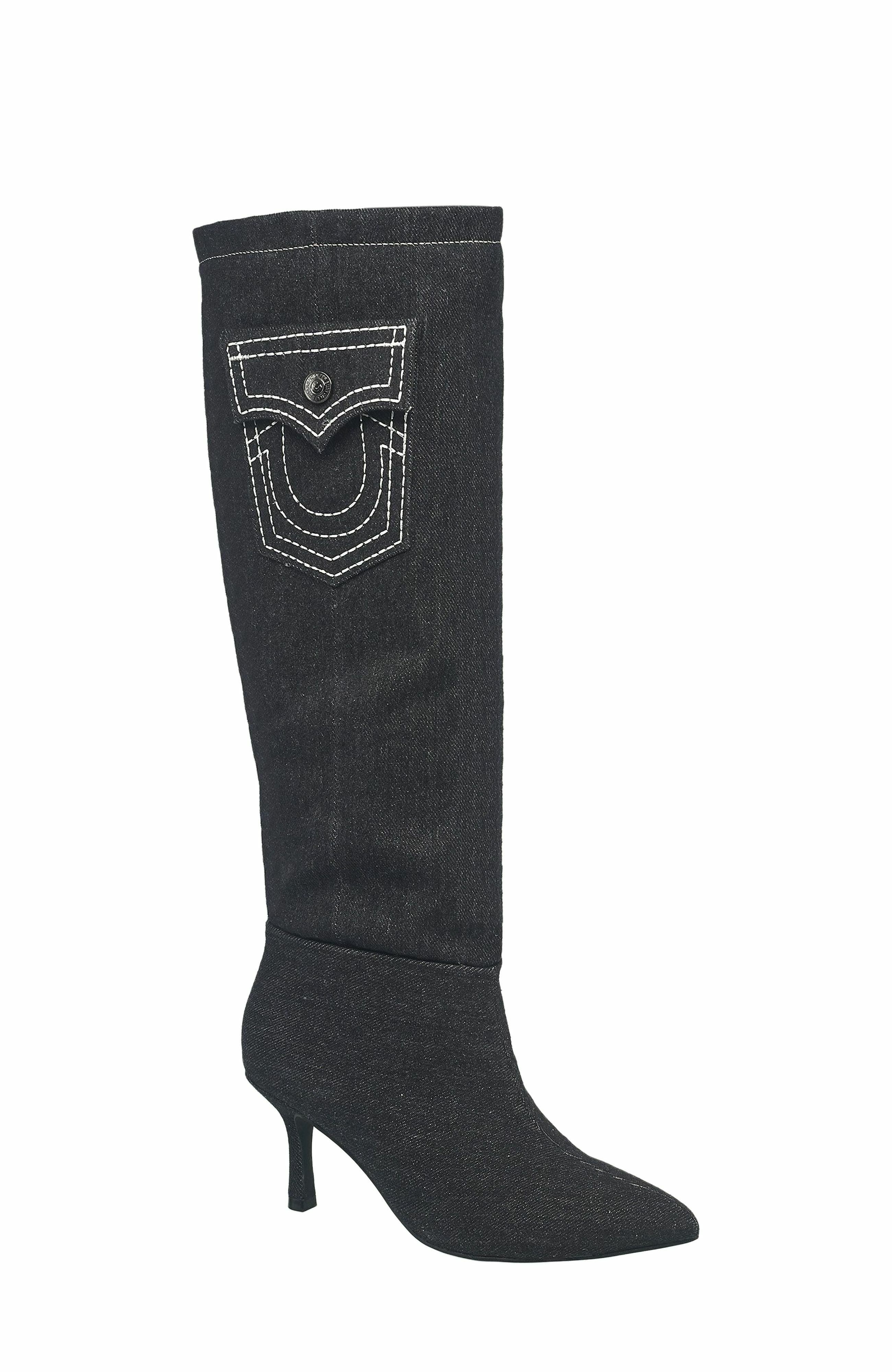 True Religion Tall Denim Boot, Main, color, 