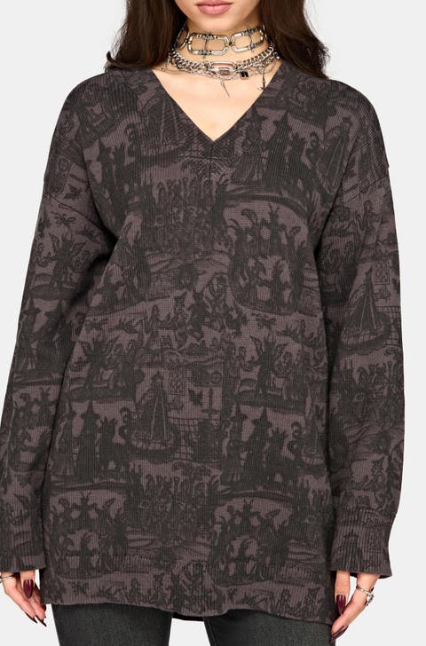 Diabolical V-Neck Knit Sweater