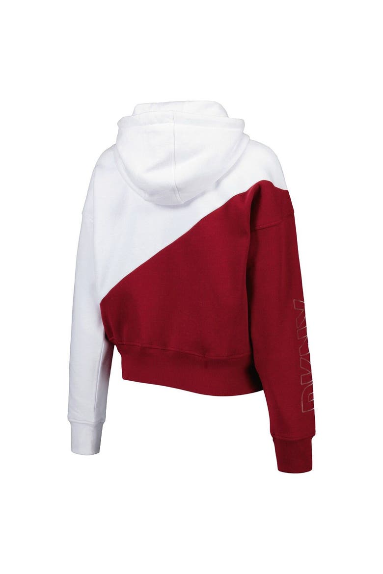 Women's DKNY Sport White/Burgundy Washington Commanders Bobbi Color Blocked Pullover Hoodie, Alternate, color, White