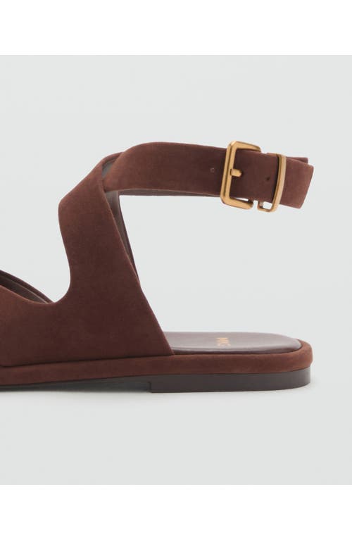 Mango Ankle Strap Sandal In Brown