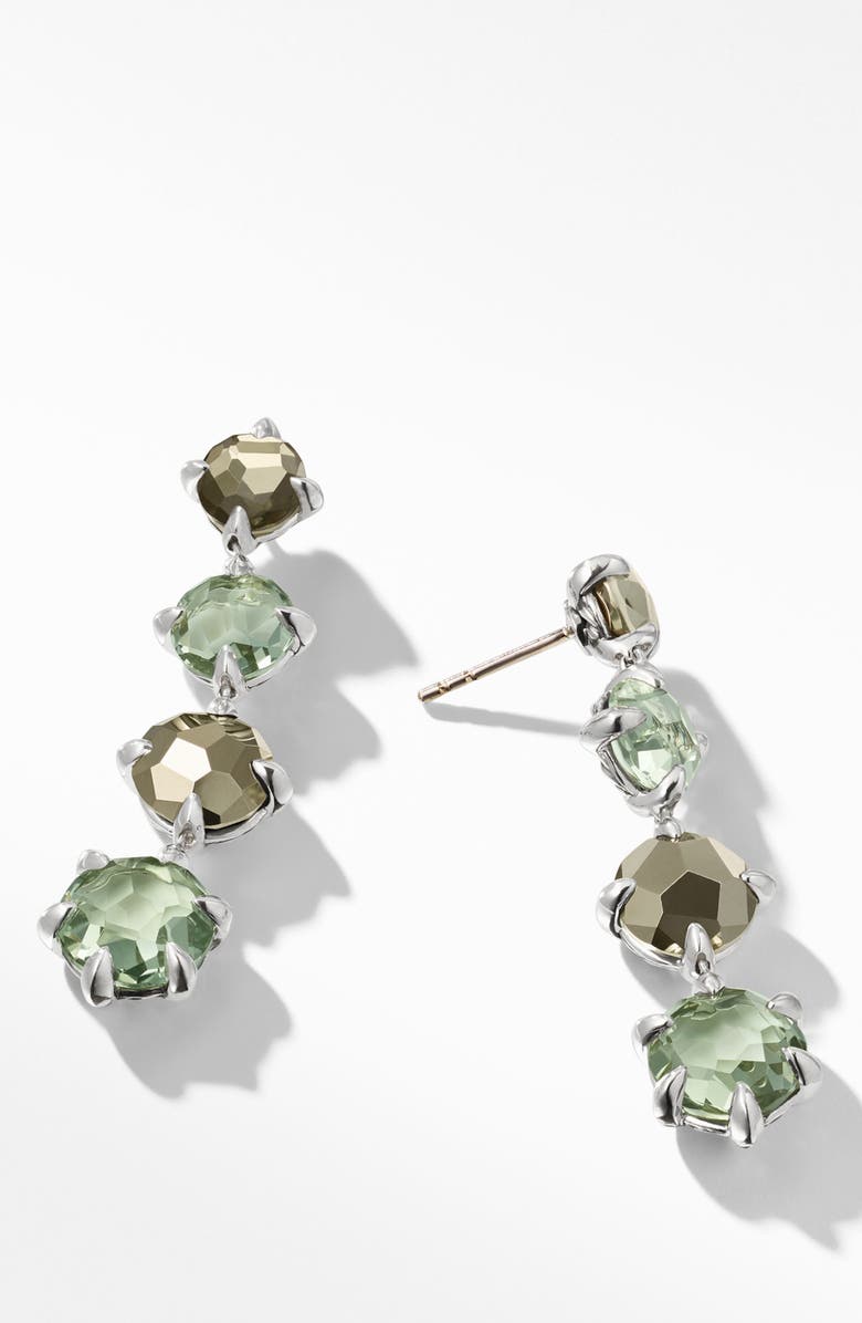 David Yurman Chatelaine<sup>®</sup> Drop Earrings with Blue Topaz, Alternate, color, 