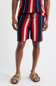 MAVRANS Crab Stripe Knit Shorts