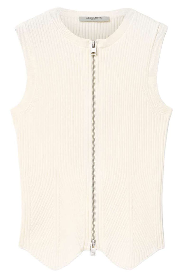 Cruz Rib Knit Sweater Vest, Alternate, color, CHALK WHITE
