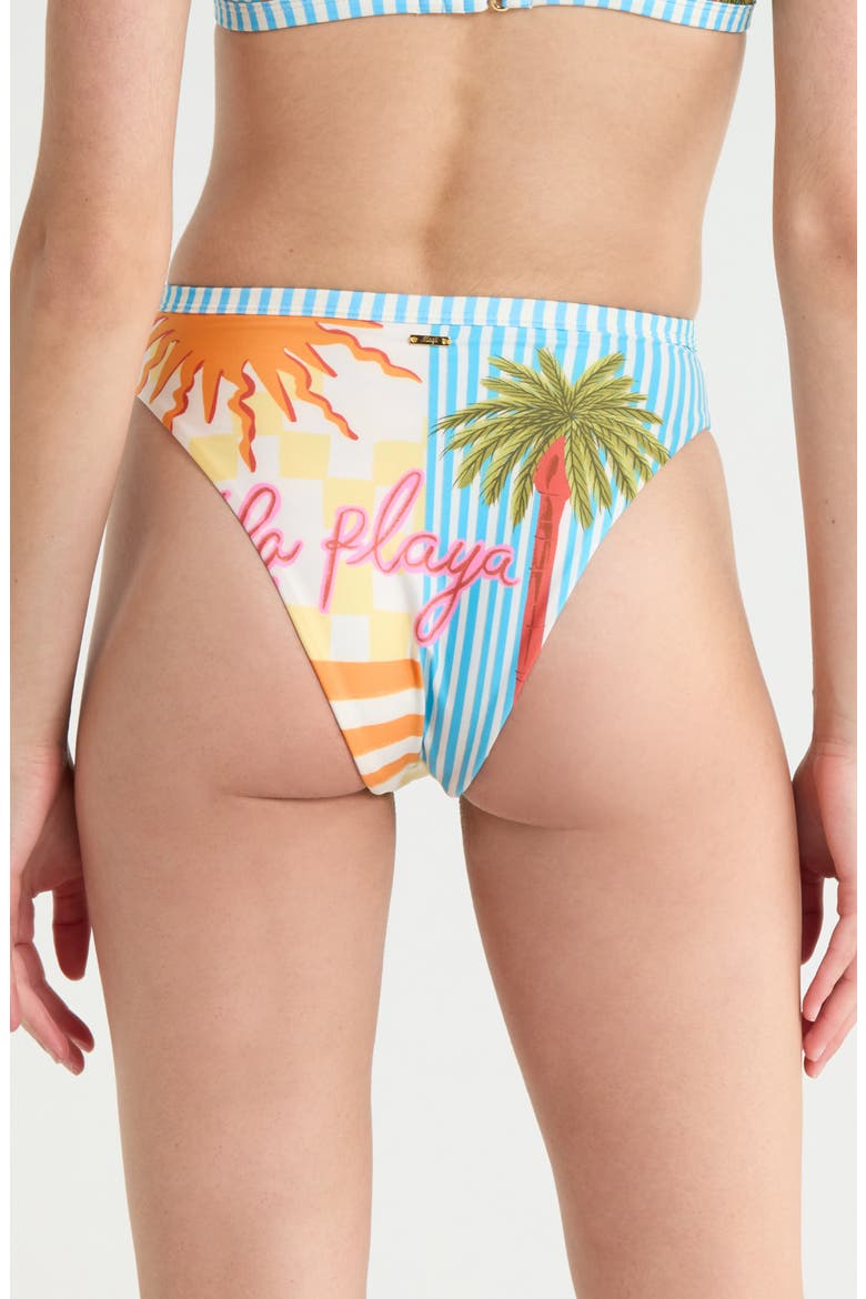 Beach Static Sully Reversible High Waist Bikini Bottoms, Alternate, color, OPEN BLUE