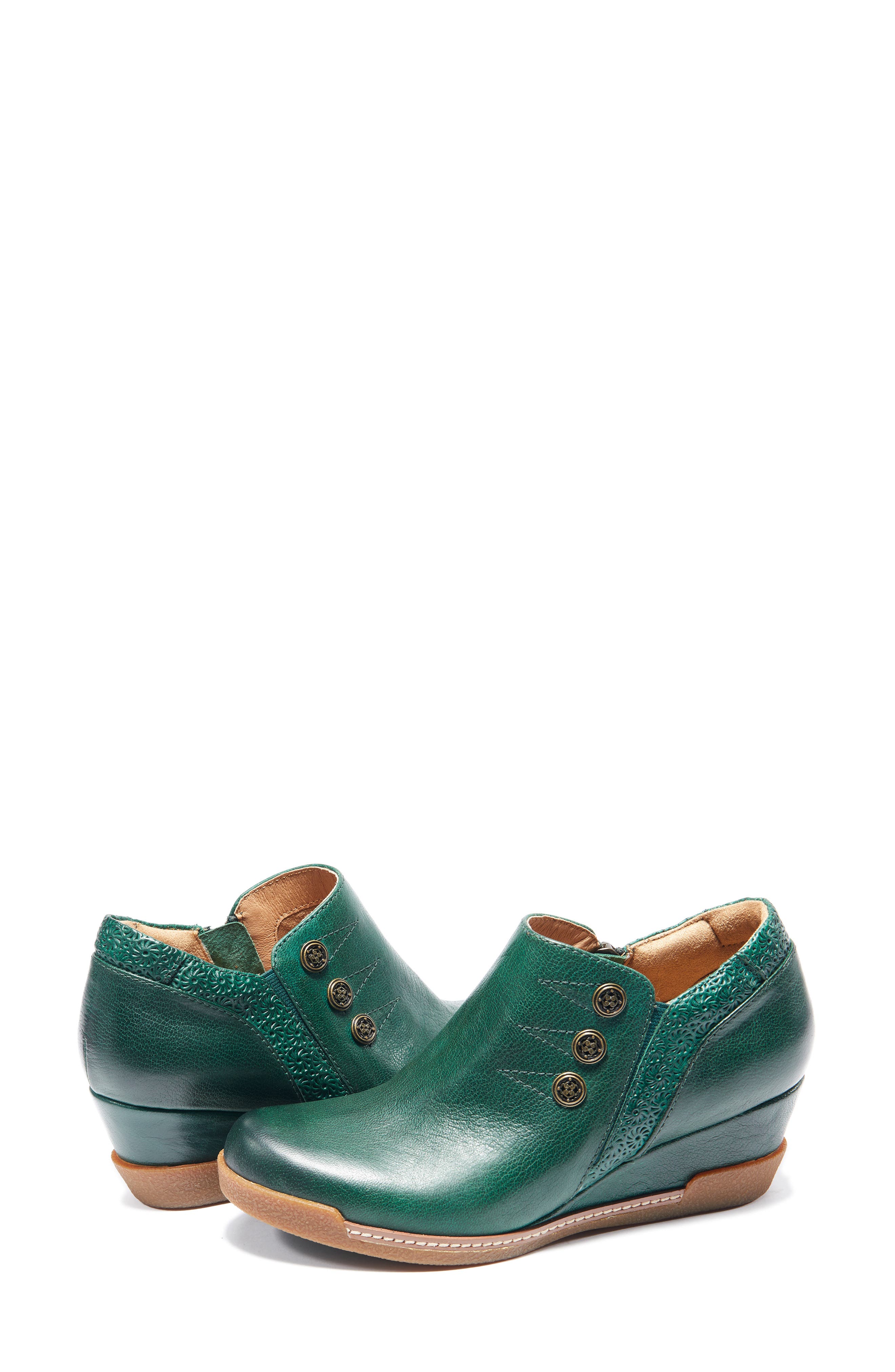 Devina Wedge Bootie, Alternate, color, DARK GREEN