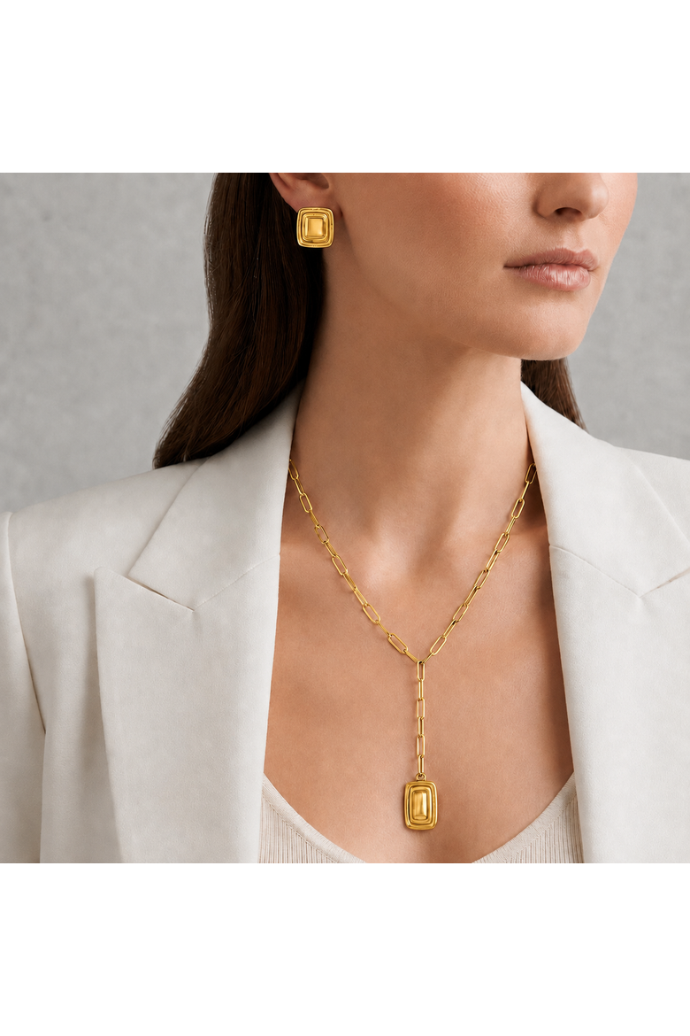 Noa Lariat Necklace, Alternate, color, Silver Two Tone