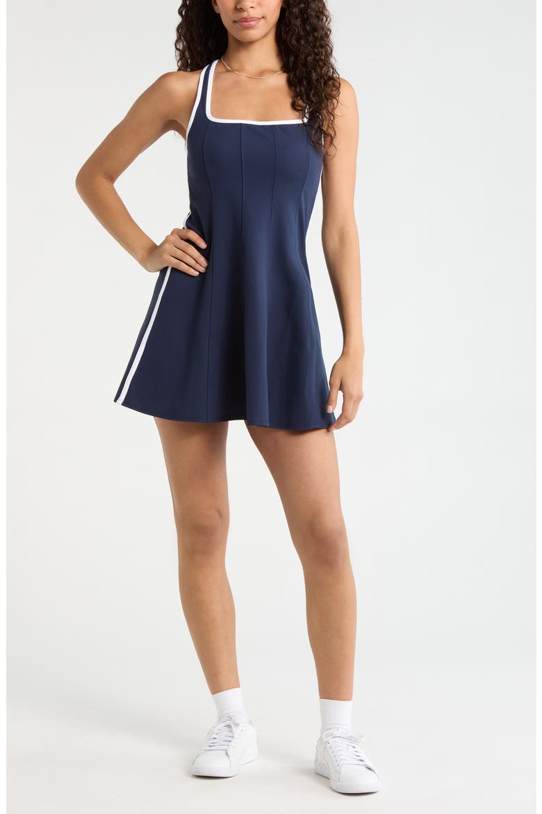 Serene Contrast Sport Dress, Main, color, NAVY SAPPHIRE