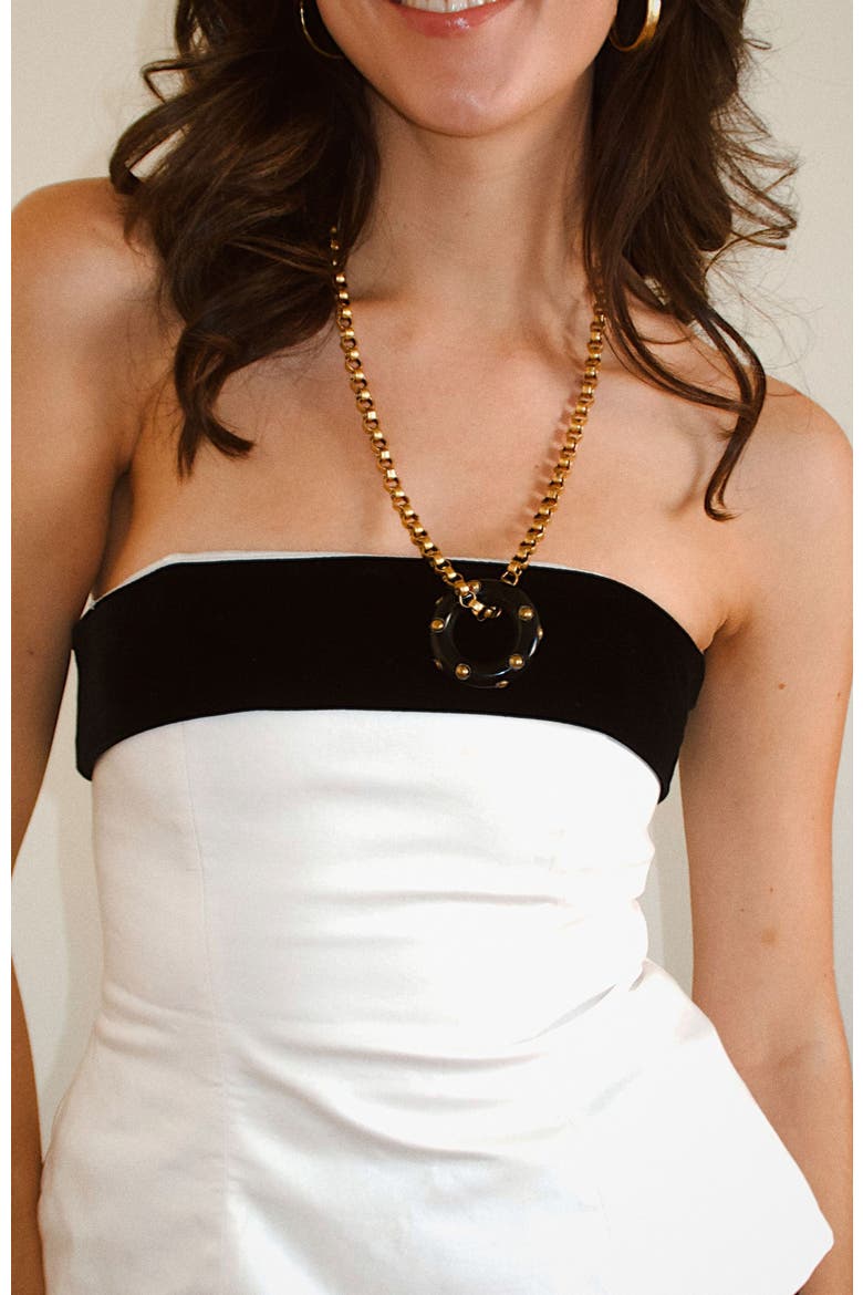 Riley Necklace, Alternate, color, Black