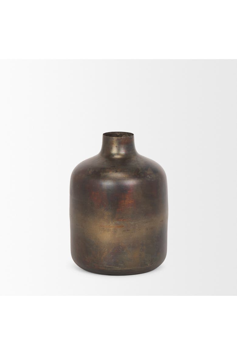 Daya Metal Vase, Alternate, color, Gold