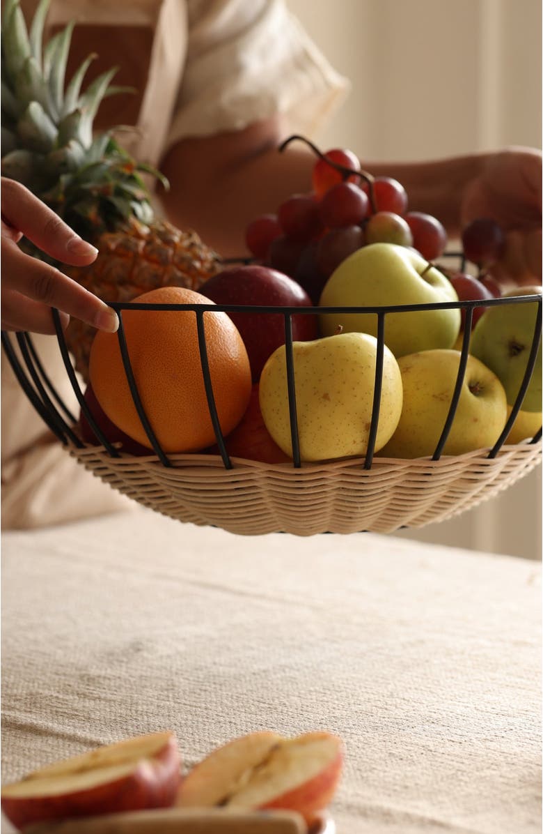 Fleck Cabo Fruit Basket, Alternate, color, Black
