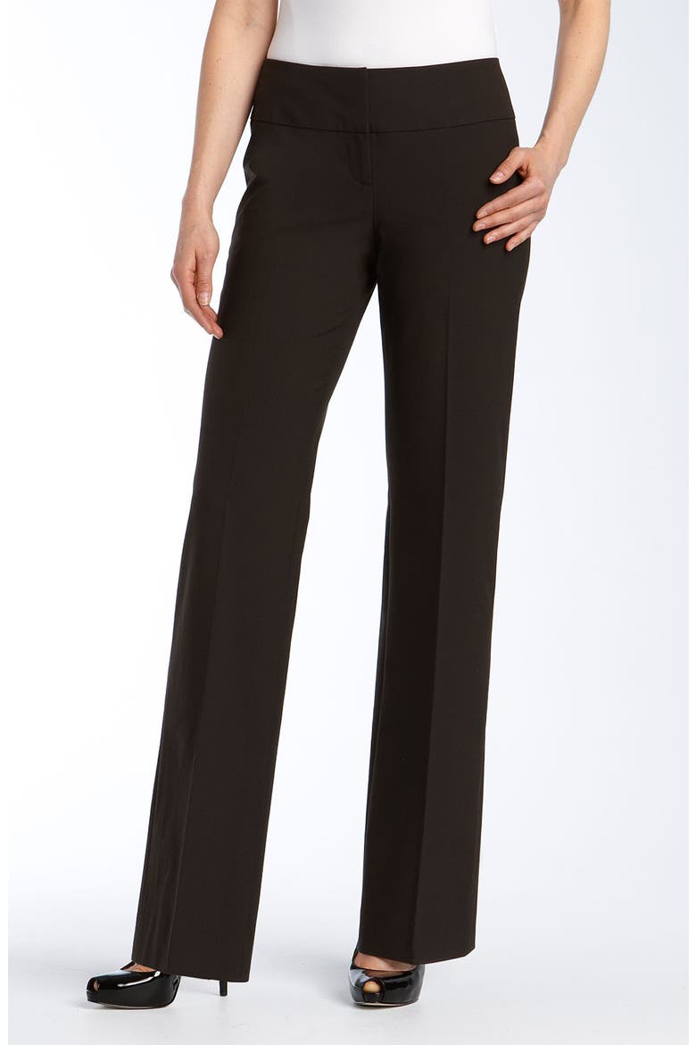 'Taylor' Curvy Fit Trousers, Main, color, DARK CHOCOLATE
