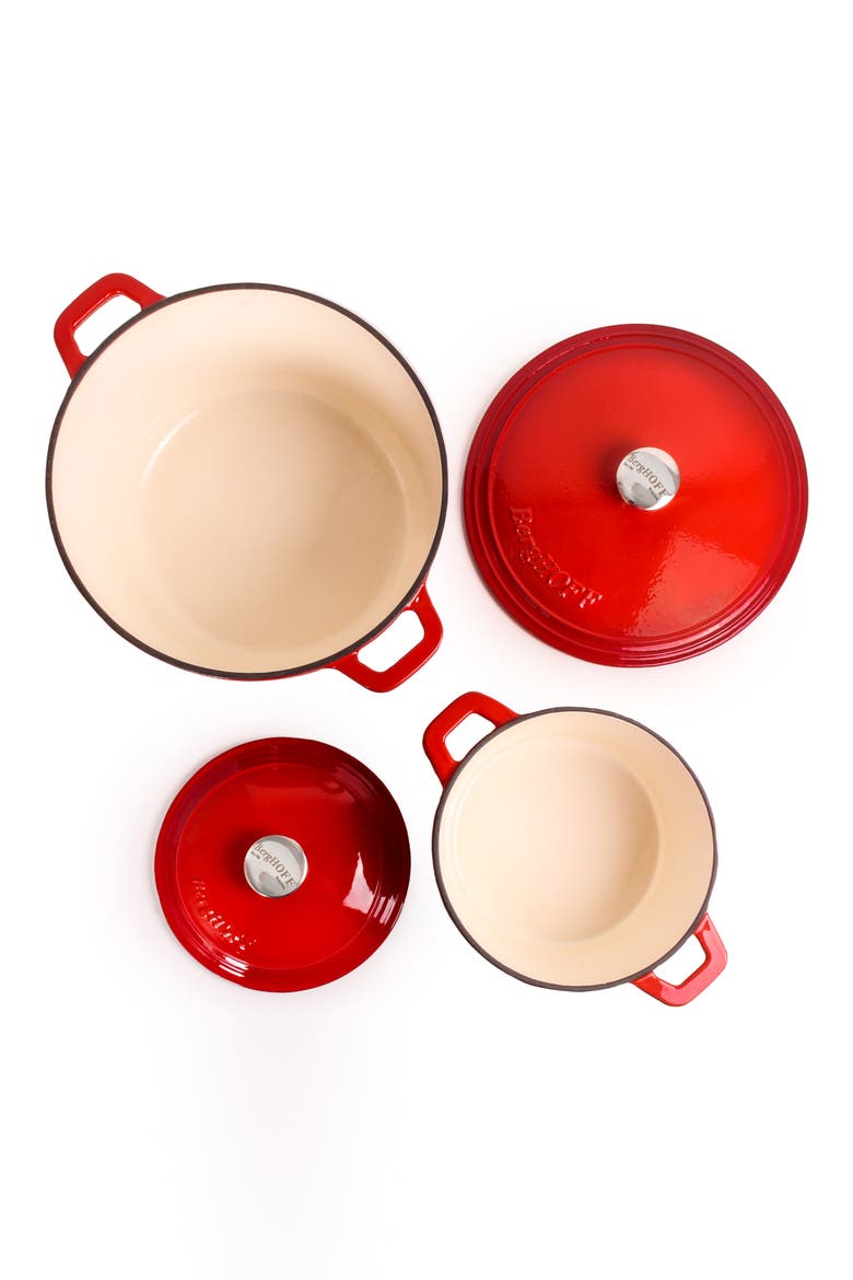 3-Quart and 7-Quart Dutch Oven Set, Alternate, color, RED