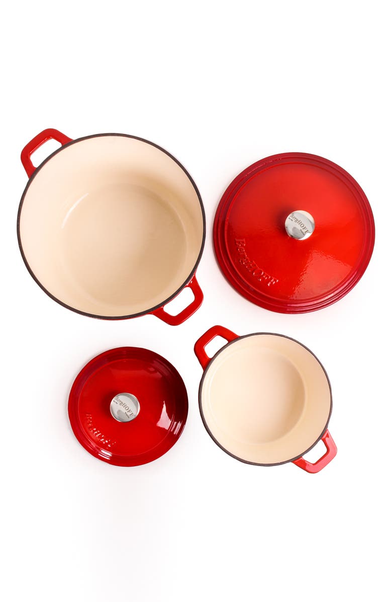 BergHOFF 3-Quart and 7-Quart Dutch Oven Set, Alternate, color, Red