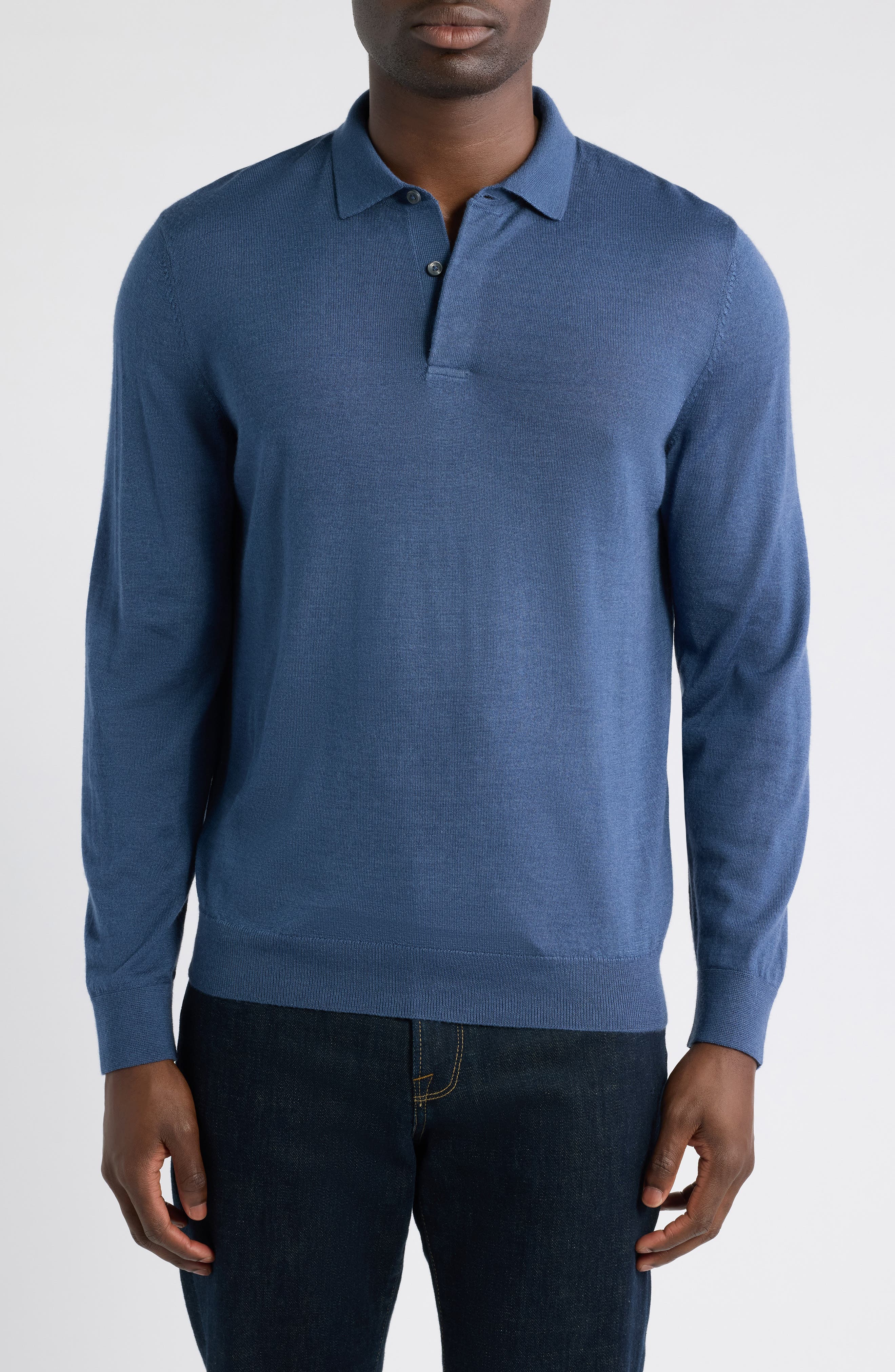 johnnie-O Merino Wool Blend Polo Sweater (Men) | Nordstrom