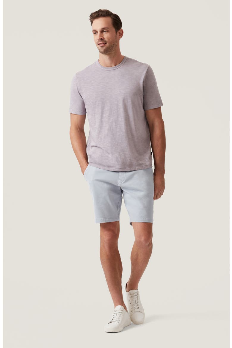 Arizona Slim Fit Flat Front Chino Shorts, Alternate, color, LIGHT BLUE TWILL