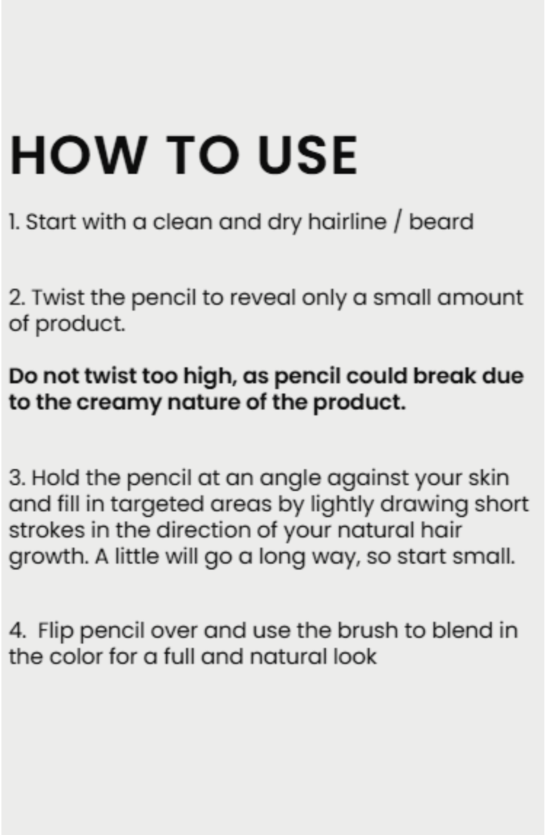 Forte Series Beard and Hairline Pencil, Alternate, color, Black