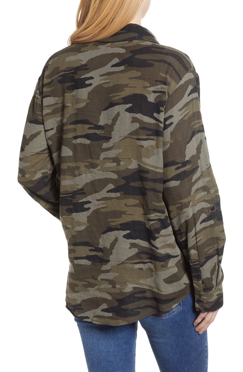 Sanctuary Steady Boyfriend Camo Shirt, Alternate, color, 