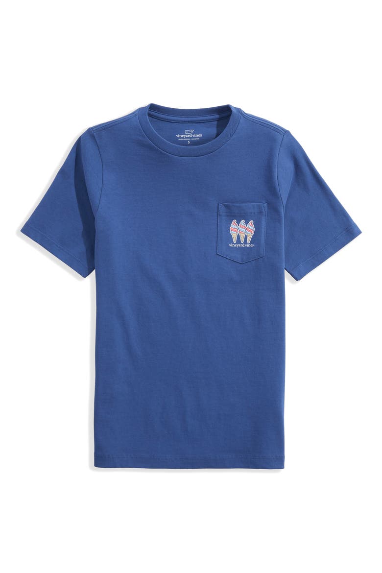 Kids' Ice Cream Cone Cotton Graphic T-Shirt, Main, color, MOONSHINE