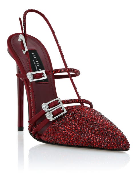 Multi-strap High-heel Slingbacks 12 Mix Strass Women