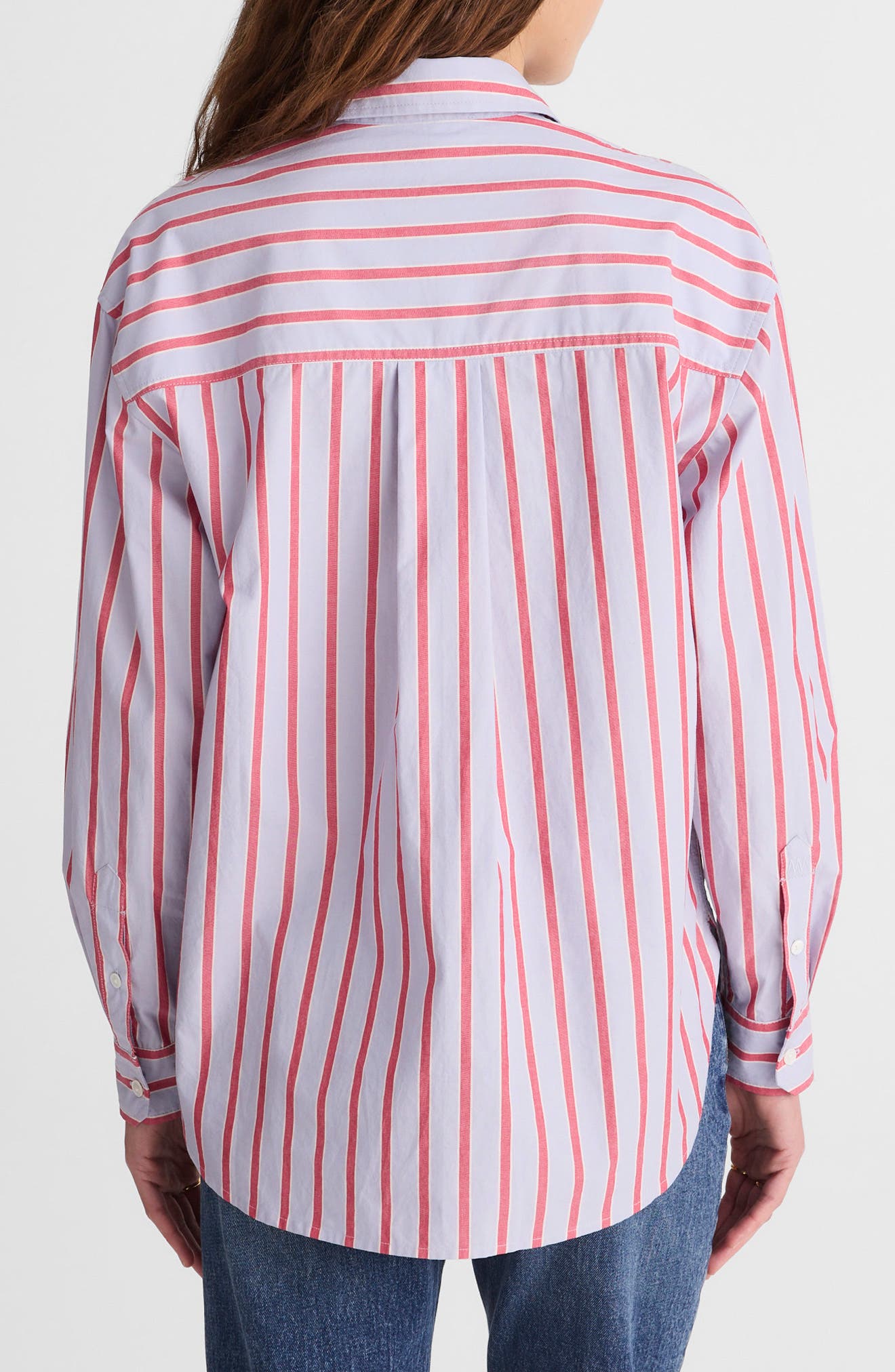 The Easy Stripe Cotton Poplin Button-Up Shirt - image 2