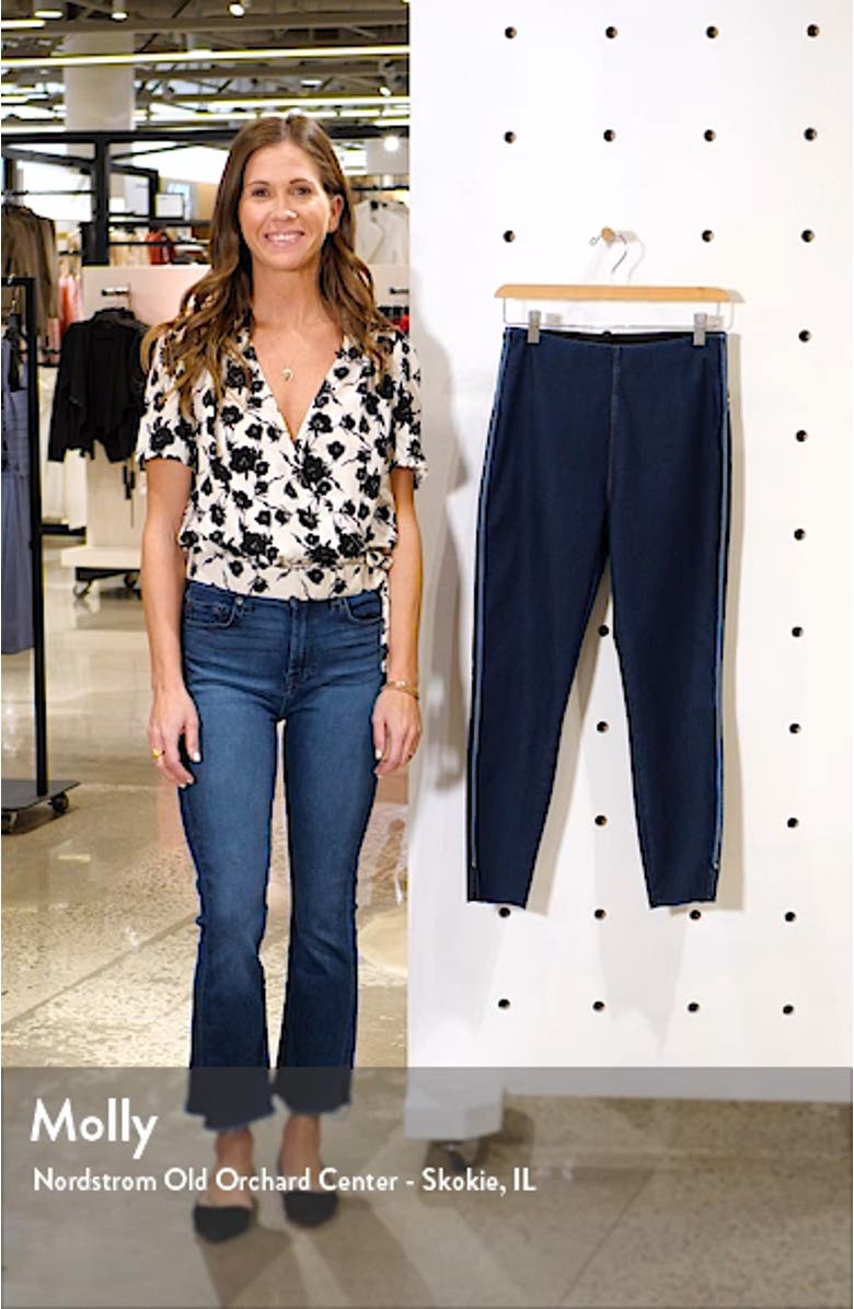 ́ Crop Slit Denim Leggings, sales video thumbnail