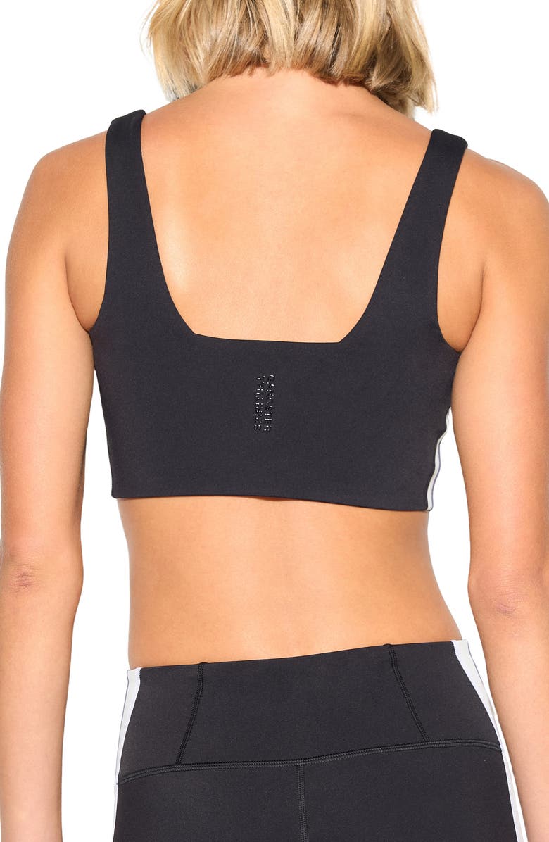 Spiritual Gangster Ezra Longline Sports Bra, Alternate, color, Black