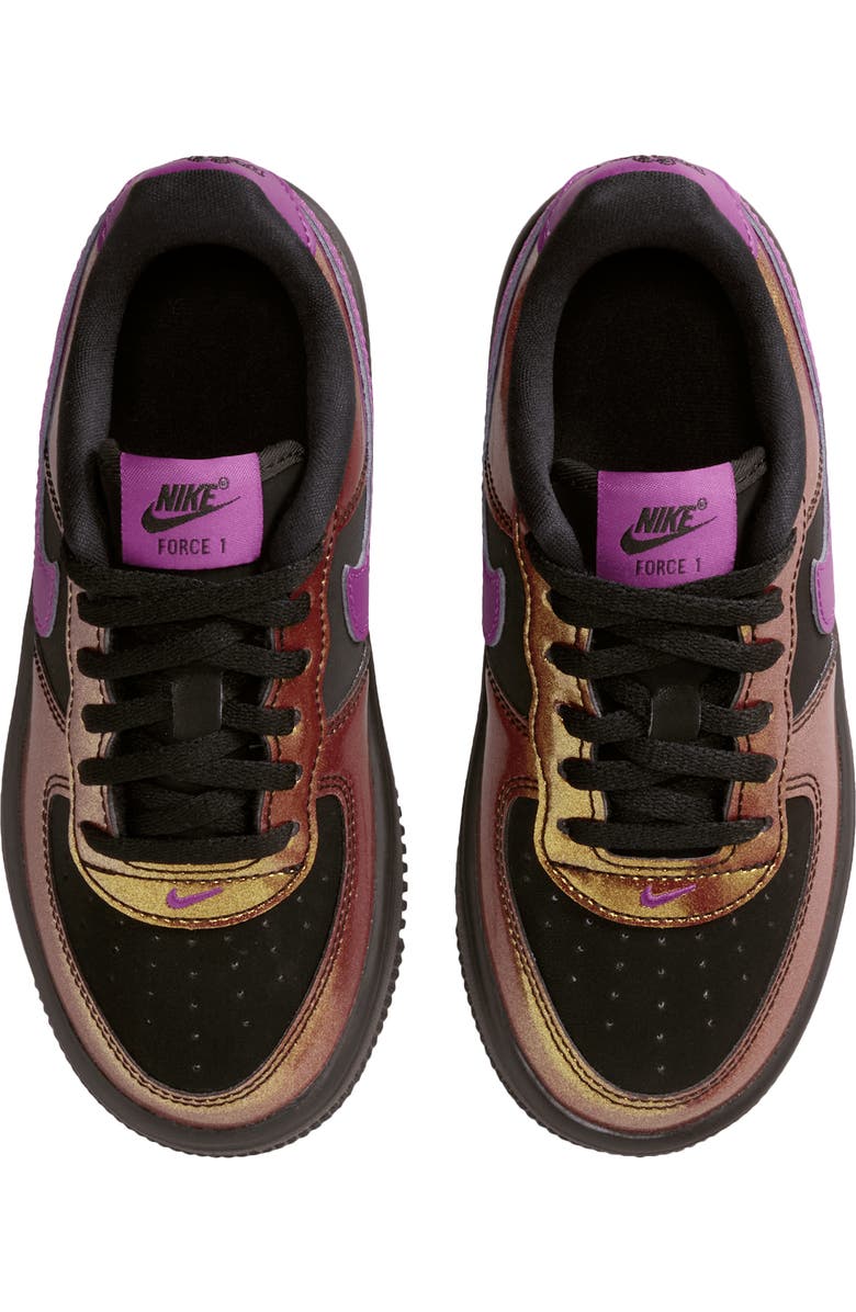 Nike Kids' Force 1 Low Basketball Sneaker, Alternate, color, Black/ Bold Berry