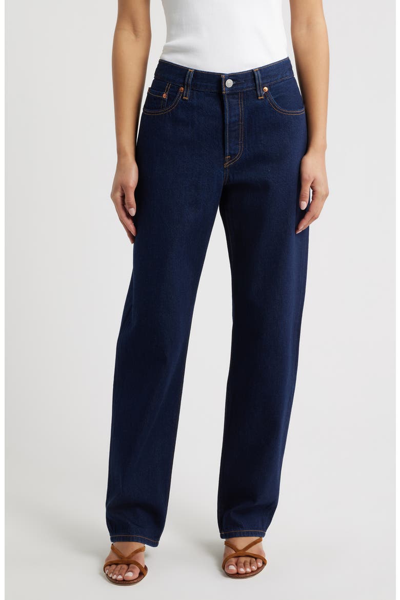 501® '90s Lightweight Relaxed Straight Leg Jeans, Main, color, DEEP RINSE LTW