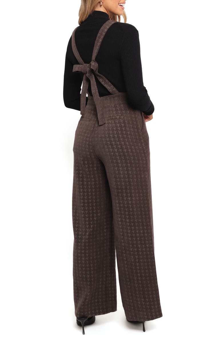 Petal & Pup Yvettie Houndstooth Overalls, Alternate, color, Black Grey