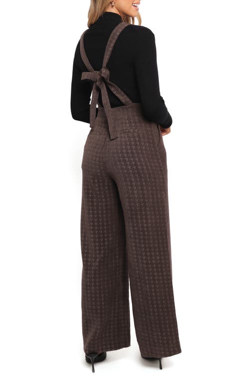 Petal And Pup Petal & Pup Yvettie Houndstooth Overalls In Gray