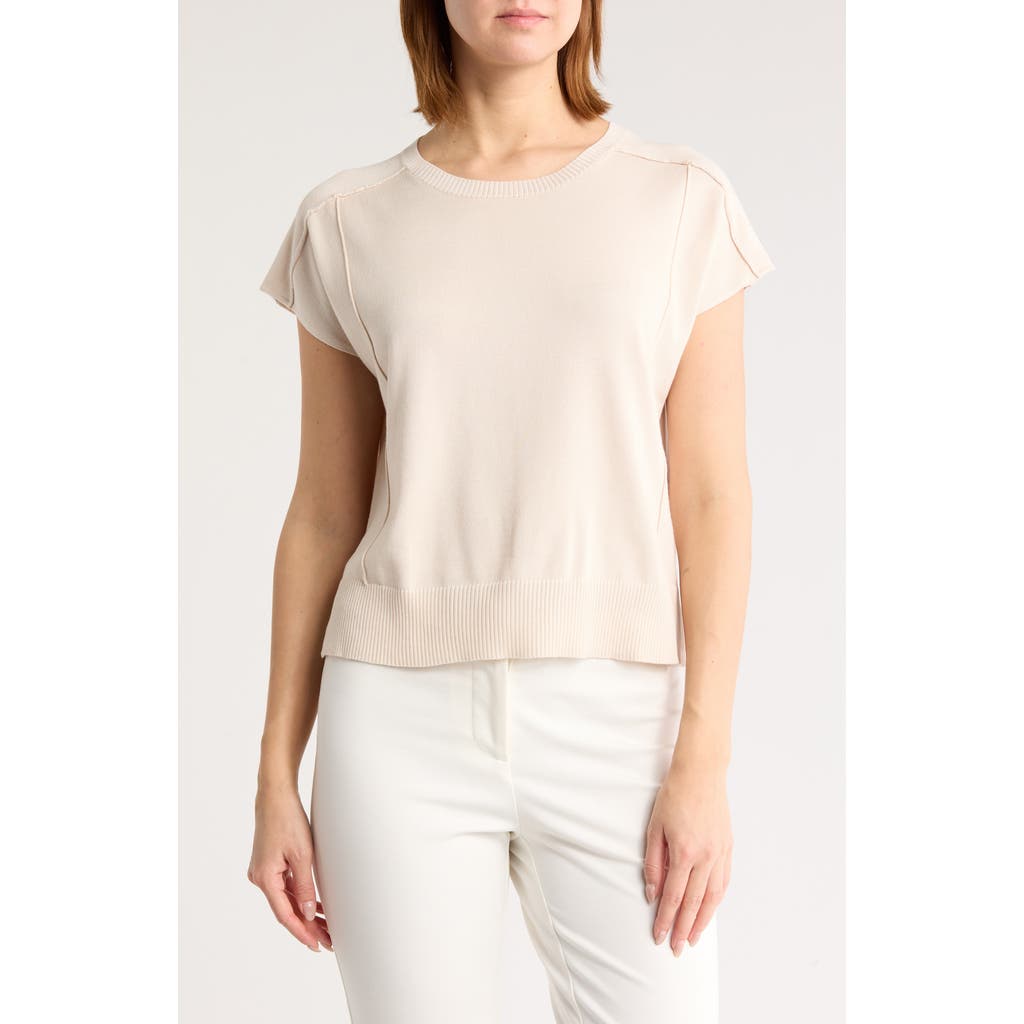 ADRIANNA PAPELL ADRIANNA PAPELL EXPOSED SEAM EXTENDED SLEEVE SWEATER