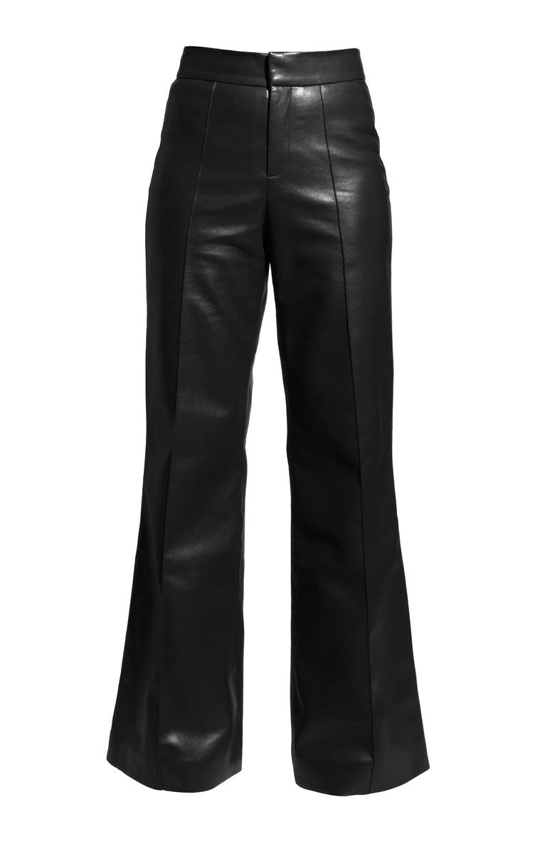AS by DF Tell Me Lies Recycled Leather Trousers, Alternate, color, Black