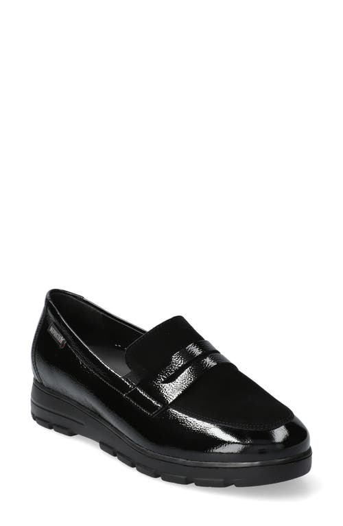 Mephisto Carima Penny Loafer in Black Patent 