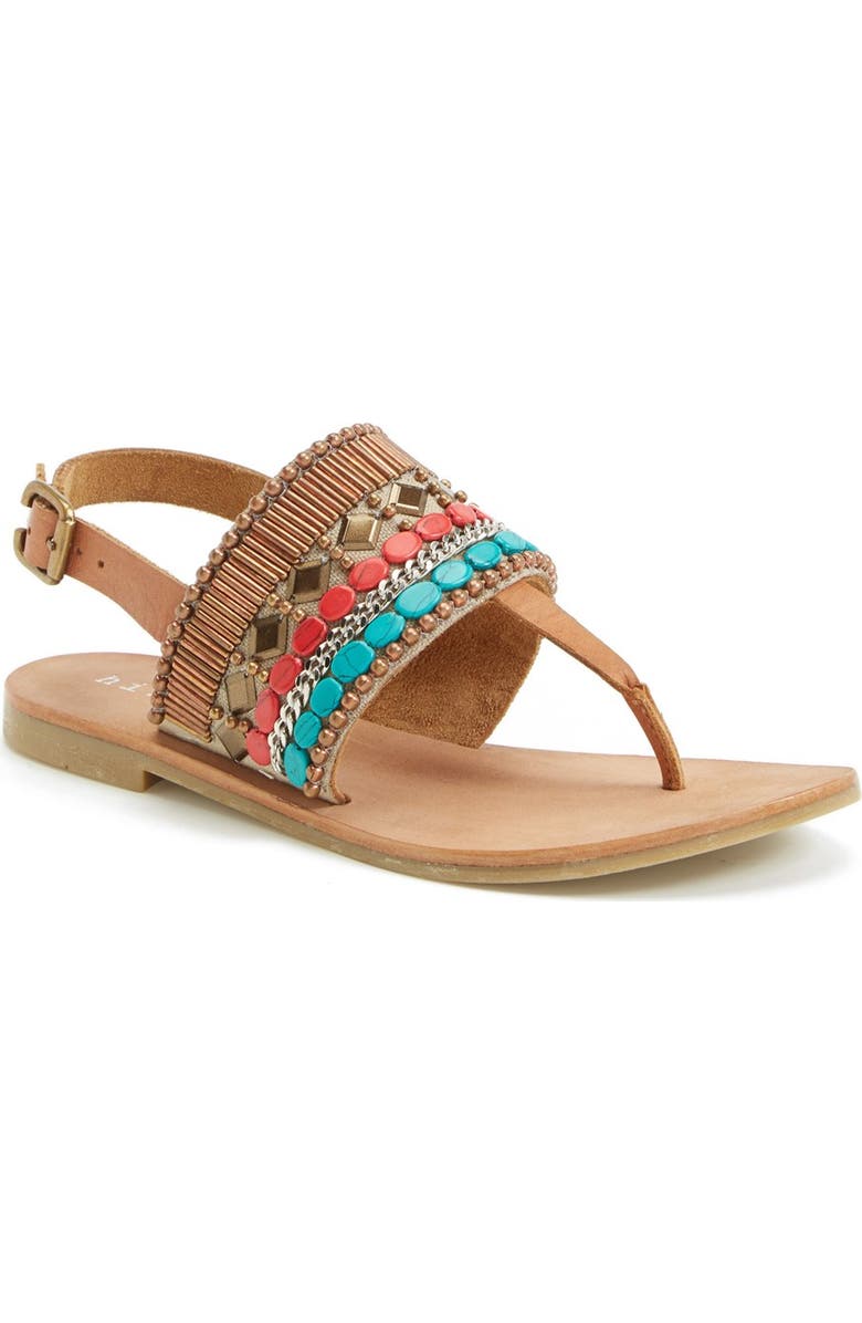 Hinge Beaded Thong Sandal, Main, color,