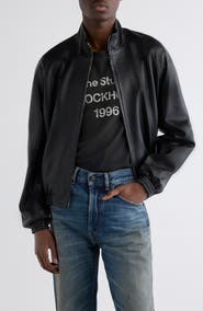 Acne Studios Lokot Leather Bomber Jacket