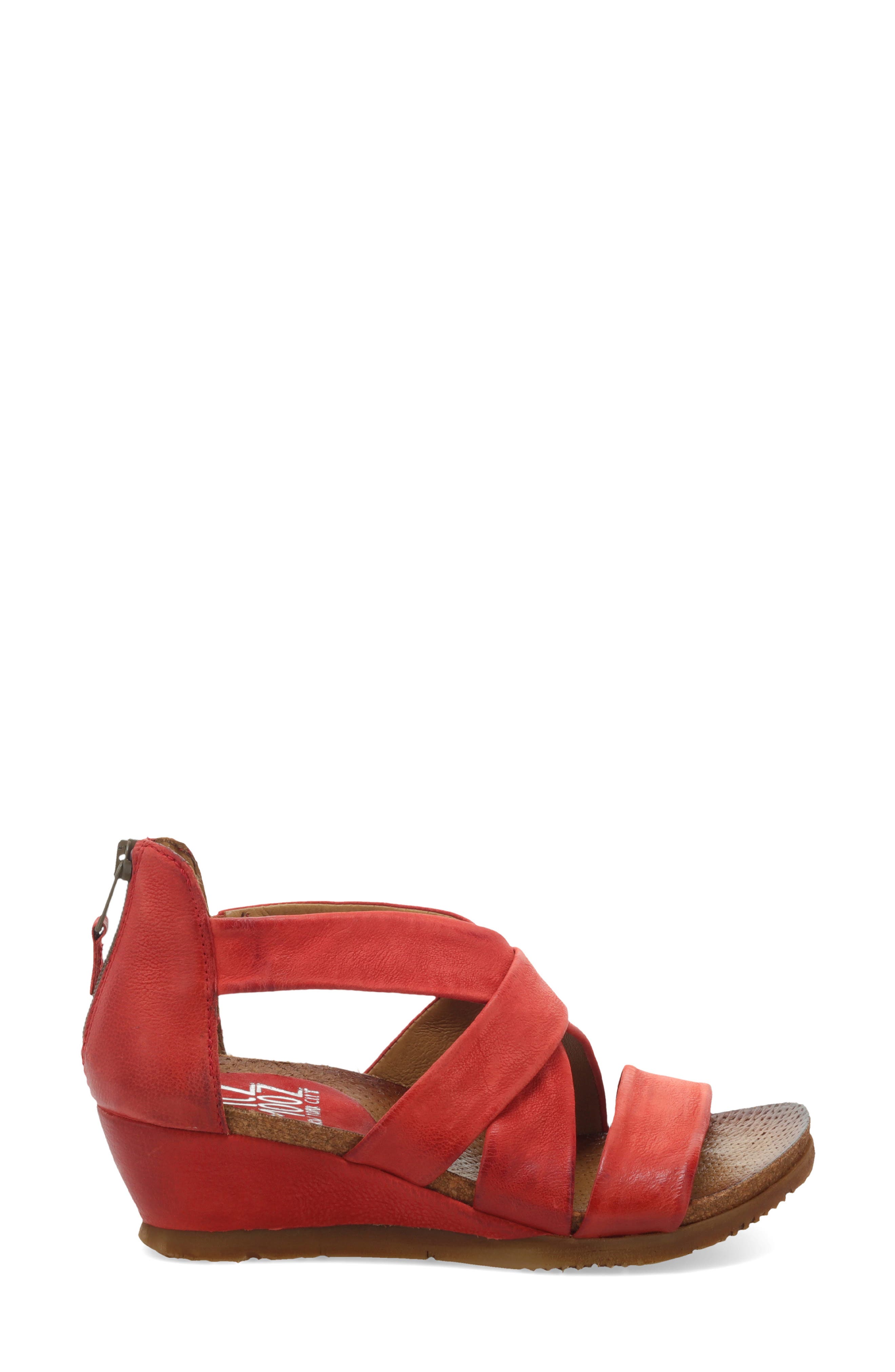 Mika Strappy Sandal, Alternate, color, TOMATO LEATHER