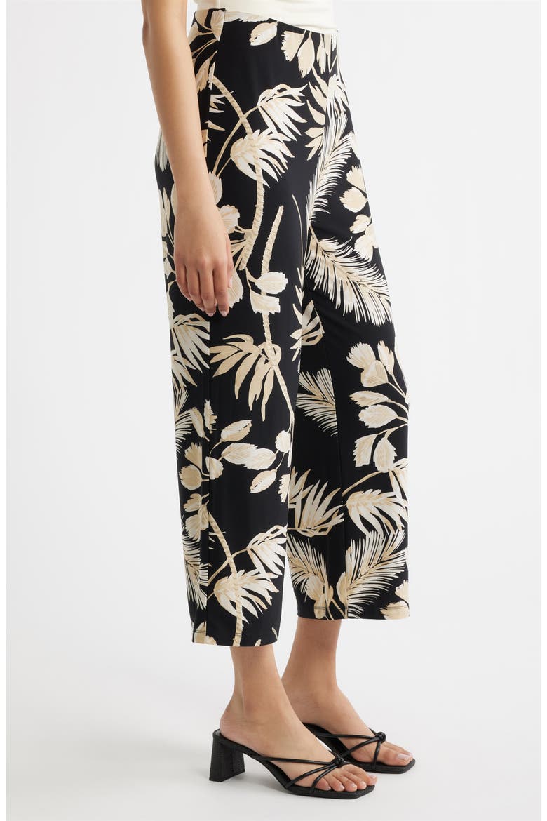 Print Knit Crop Wide Leg Pants, Alternate, color, ANNE BLACK MULTI