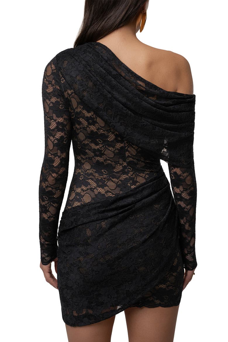 Midnight Romance Lace Dress, Alternate, color, Black