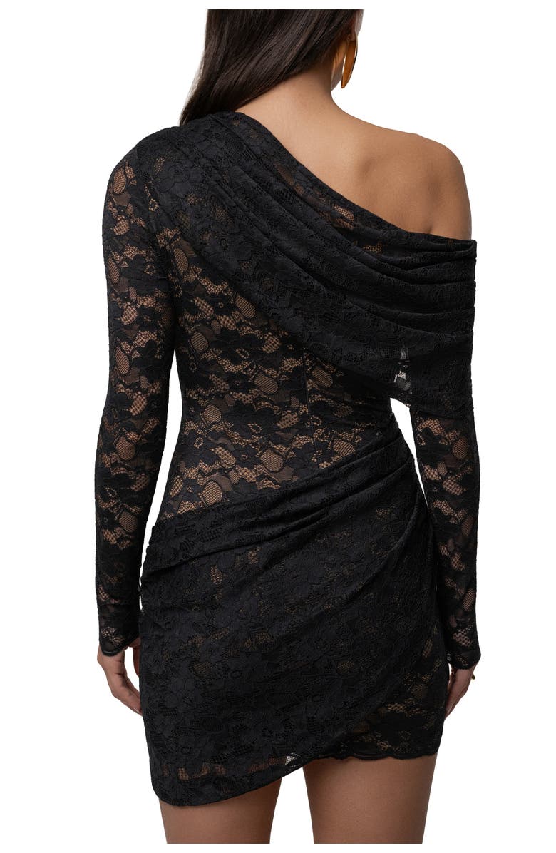 JLUXLABEL Midnight Romance Lace Dress, Alternate, color, Black