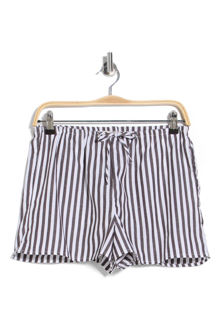Drawstring Cover-Up Shorts, Alternate, color, DARK CHOCOLA