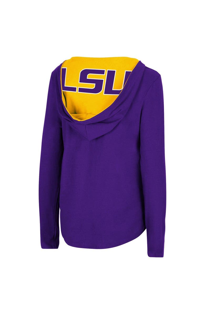 COLOSSEUM Women's Colosseum Purple LSU Tigers Catalina Hoodie Long Sleeve T-Shirt, Alternate, color, Purple