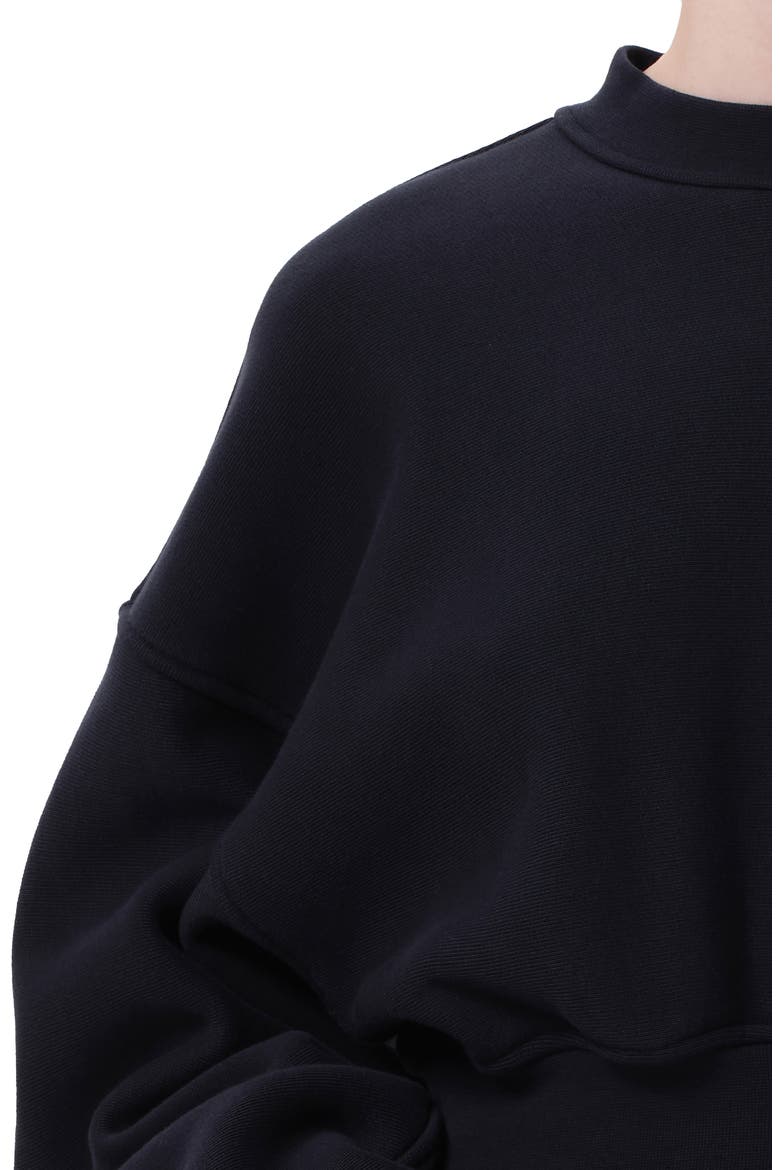 Kit Cotton Fleece Crop Sweatshirt, Alternate, color, MIRAGE DEEP DK NAVY