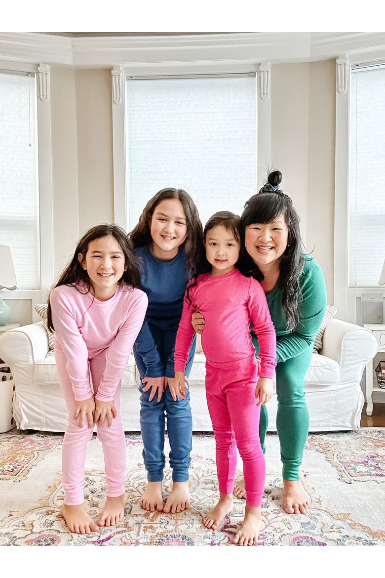 Girls Soft & Cozy Thermal Long Johns 2-Piece Set, Alternate, color, Bright Light Pink