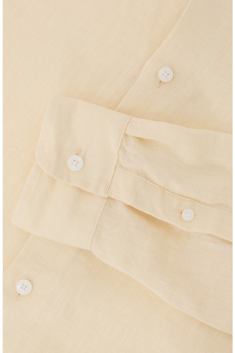 Ruban Linen Button-Up Shirt, Alternate, color, BUTTERMILK YELLOW